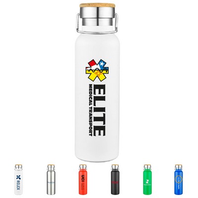20 oz. Travel Stainless Steel Vacuum Insulated Thermos Bottle w/ Lid & Handle