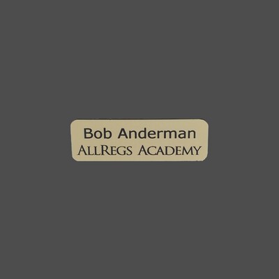 1 Line Plastic Name Badge (1"x3")
