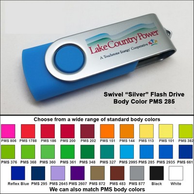 Swivel Flash Drive - 1 GB Memory - Body PMS 285