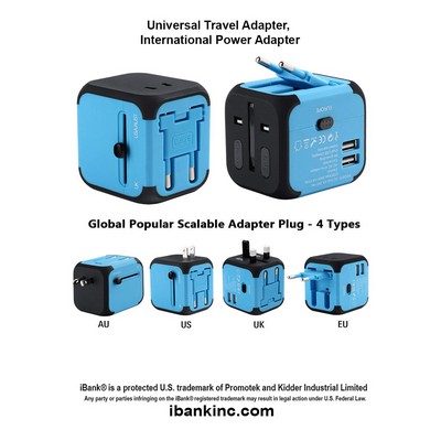 iBank ® World Travel Adapter for 150 countries