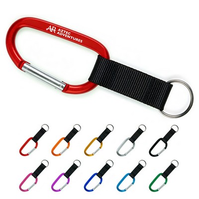 3 1/8" (8cm) Carabiner w/ Key Strap