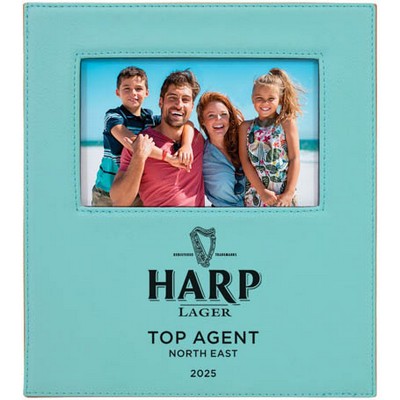 Leatherette Frame Holds 4 x 6 (Teal)