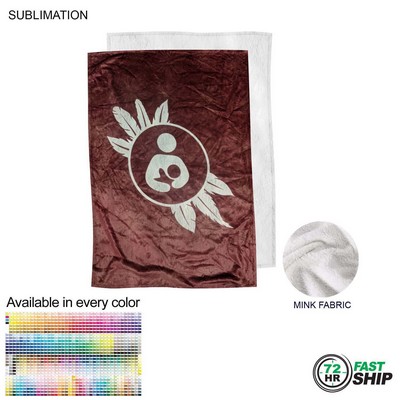 72 Hr Fast Ship - Plush and Cozy Mink Flannel Fleece Baby Blanket, Sublimated (30"x40")