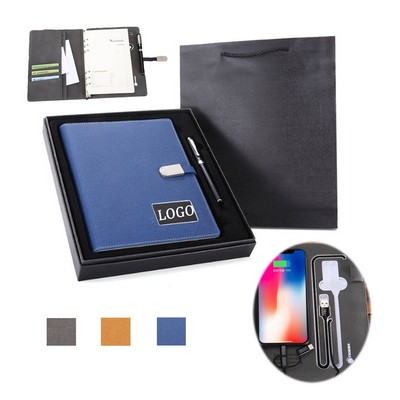 Business Set Notebook w/Power Bank & Flash Drive