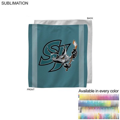 Colored Sublimated Rally, Skate Towels with Jersey stripes, Sublimated Edge to Edge 1 side (15"x15")