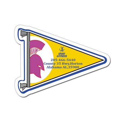 6x4 Pennant Shaped Magnets - 20 Mil