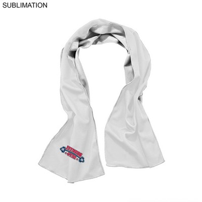 Gym, Workout, Fitness towel in White Cooling Fabric, Sublimated one or full color. (12"x40")