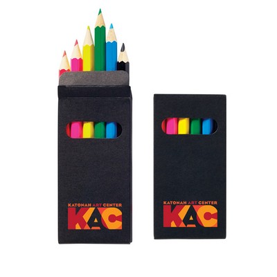 Jornikolor 6 Color Wooden Pencil Set in Black Box