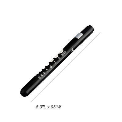 Led Medical Penlight Pupil Gauge Medical Treatment Clickable With Clamp