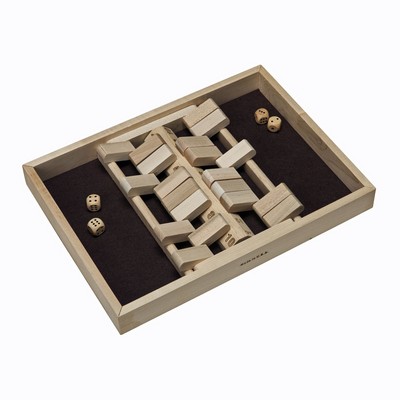 Double Sided 10 Number Shut the Box Board Game, 14" Made in USA