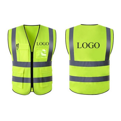 Multi-Pocket Mesh Reflective Vest