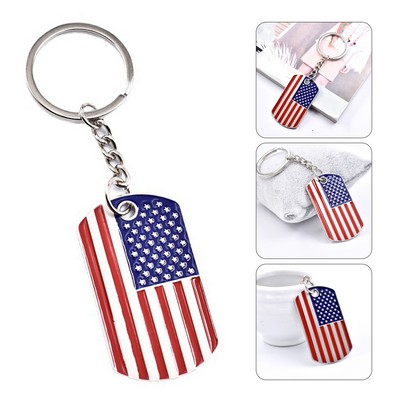 US Flag Shaped Keychain