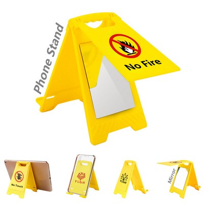 Floor Sign Phone Stand With Mirror