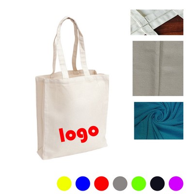 Natural Cotton Fiber Tote Bag With Reinforced Straps