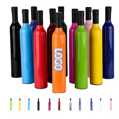 Stylish Wine Bottle Collapsible Umbrella