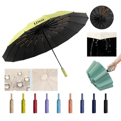Compact Travel Umbrella with Auto Open/Close