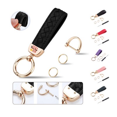 Genuine Leather Car Keychain