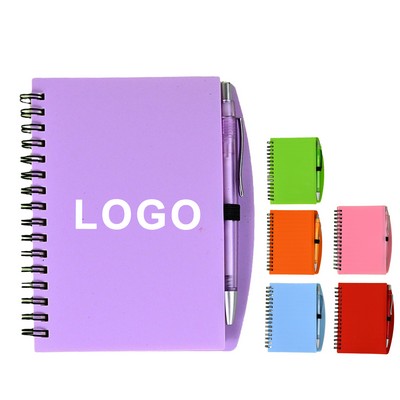 A6 Colorful Spiral Journal with Pen