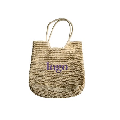 Embroidery Beach Straw Bag