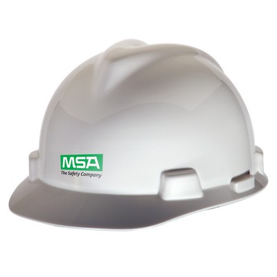 MSA V-Gard® 4 Point 1-Touch Suspension Hard Hat (Full Brim)
