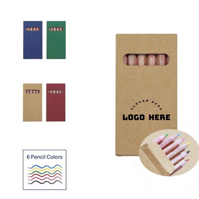 Six-Color Mini Wooden Pencil Set In Box