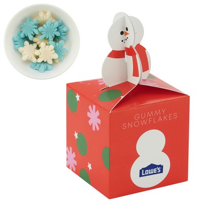 Snowman Jolly Top Treat Collection Box with Gummy Snowflakes