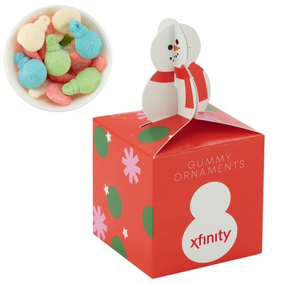 Snowman Jolly Top Treat Collection Box with Gummy Ornaments