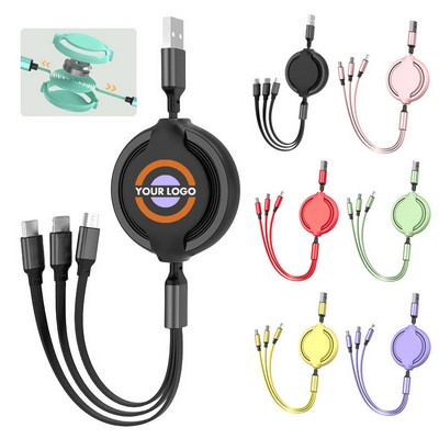 Retractable 3-In-1 Charging Cable