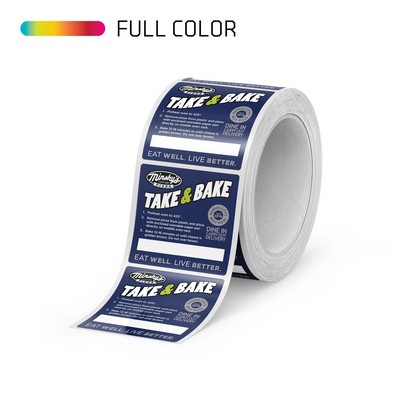 Bopp Roll Label-4" Square- Full Color