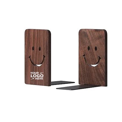 Smiley Beech Book Ends