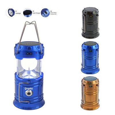 Solar Collapsible LED Lantern Flashlight