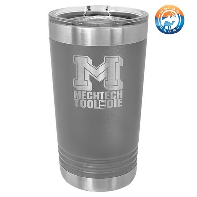 Dark Gray Polar Camel 16 oz Pint Vacuum Insulated Tumbler with Slider Lid - Laser Engraved