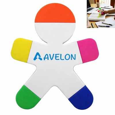 Five-Color Human-Shaped Highlighter Pens