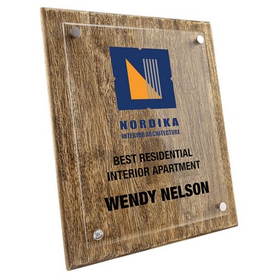 Barnwood Floating Acrylic Plaque