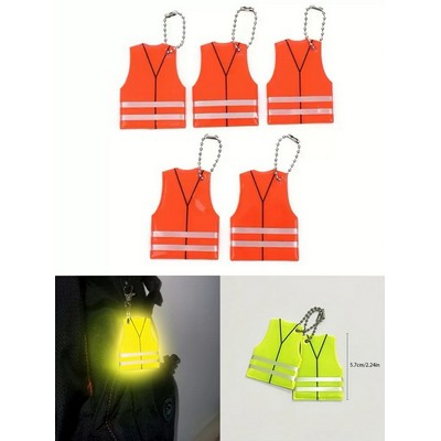 PVC Reflective Safety Vest Keychain