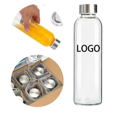 Glass Juice Bottle with Sealed Lid