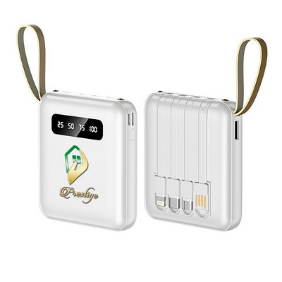 5,000mAh Power Bank w/Cables