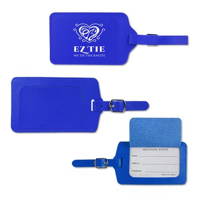 Pu Leather Flip Open Luggage Tag
