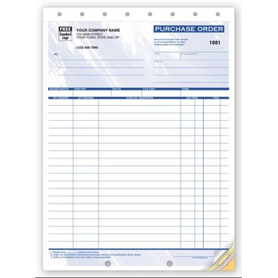 Purchase Order Forms - Colors Design, Large Format (2-Part)