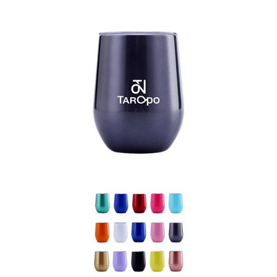12 Ounce Lidless Stainless Steel Stemless Wine Tumbler