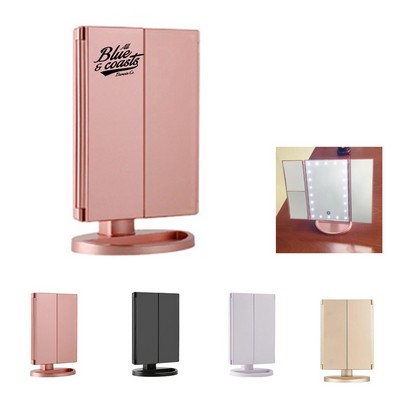 Tri-fold Lighted Make Up Mirror
