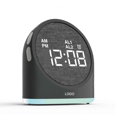 4-in-1 Smart Digital Alarm Clock Integrated Bluetooth Speaker & Ambient Night Light