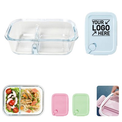 Divided Borosilicate Glass Leakproof Bento Box