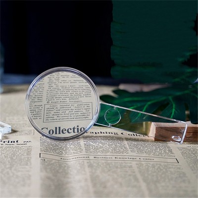 2.7X Economic Round Handheld Magnifier, HD Portable Magnifying Glass for Elderly Reading
