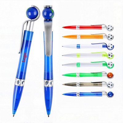 Spinning Ball Ballpoint Pen Globe Basketball Soccer Styles