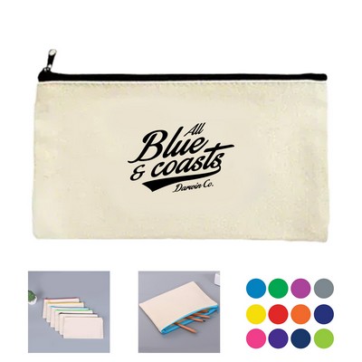 Cotton Canvas Zip Bag