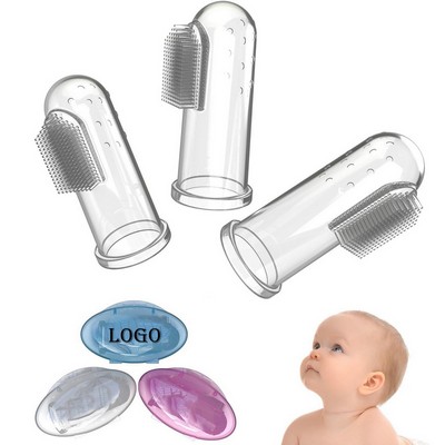 Baby Finger Sleeve Silicone Toothbrush with Storage Case