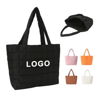Lightweight Carryall Puffer Tote Bag