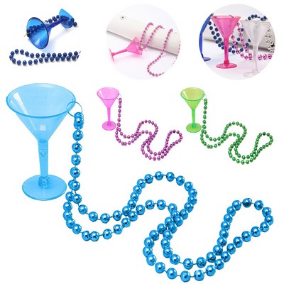 Festive Plastic Shot Glass Necklace