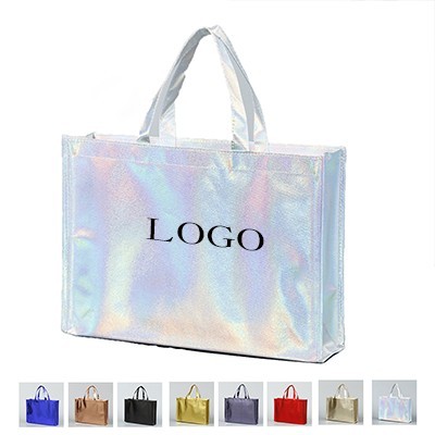 Large Waterproof Iridescent Gift Tote Bag